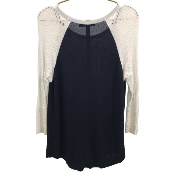 Rag & Bone Jean Women's Navy White 3/4 Lightweight Sweater Size S - Picture 4 of 8